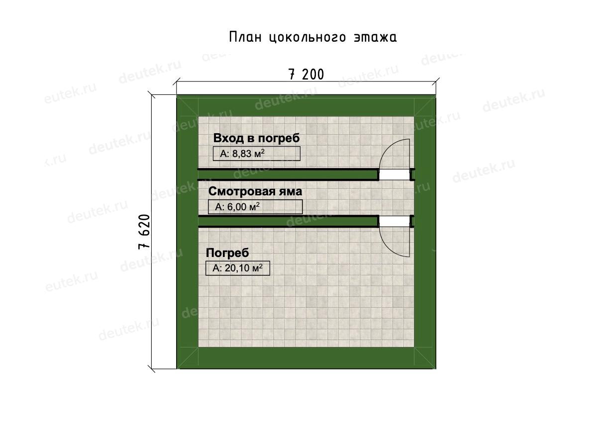 Проект гаража 80 кв.м на два автомобиля - DTE-189 в Санкт-Петербурге