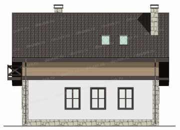 Проект дома с мансардным этажом  DTE-51