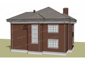 Проект двухэтажного жилого дома  DTE-59