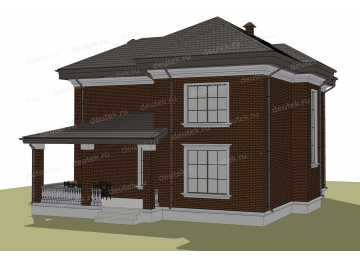 Проект двухэтажного жилого дома  DTE-59