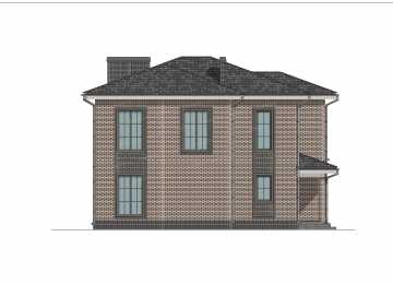 Проект двухэтажный жилого дома с цокольным этажом. DTE-202