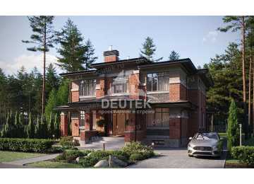 Проект узкого двухэтажного дома с подвалом - LK-309