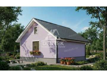 Проект квадратного одноэтажного дома с размерами 7 м на 7 м - LK-349