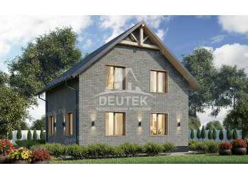 Проект квадратного двухэтажного дома с четырьмя спальнями - LK-356