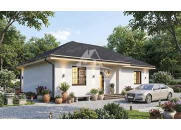 Проект дачного одноэтажного дома с размерами 14 м на 11 м - LK-360