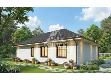 Проект дачного одноэтажного дома с размерами 14 м на 11 м - LK-360