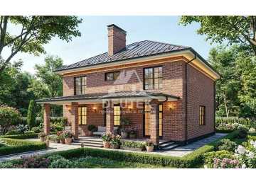 Проект загородного двухэтажного дома с четырьмя спальнями - LK-361