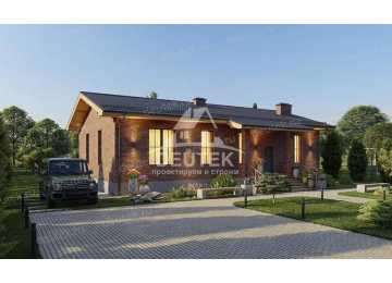 Проект загородного одноэтажного дома с размерами 16 м на 18 м - LK-372