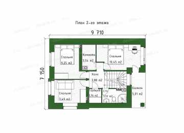 Проект дома с парилкой DTE120