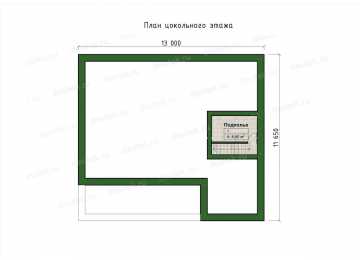 Проект дома с погребом  DTE-154