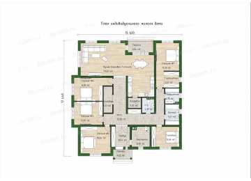 Проект одноэтажного дома DTE-160