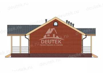 Проект квадратного одноэтажного дома с размерами 13 м на 13 м - LK-284