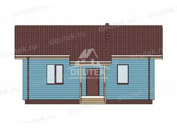 Проект узкого одноэтажного дома с площадью 50 кв м - LK-289