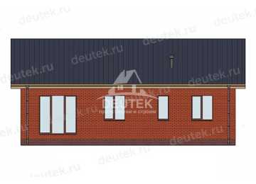 Проект узкого одноэтажного дома с размерами 8 м на 13 м - LK-290