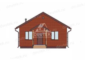 Проект жилого одноэтажного дома с двумя спальнями - LK-293