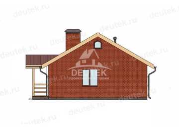 Проект узкого одноэтажного дома из газобетонных блоков - LK-296