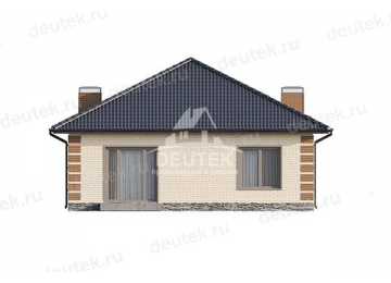 Проект узкого одноэтажного дома с площадью до 100 кв м - LK-308