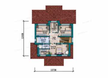Проект узкого двухэтажного дома с подвалом - LK-309