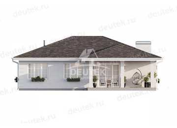 Проект жилого одноэтажного дома с гаражом - LK-320