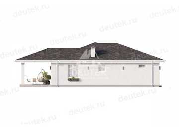 Проект жилого одноэтажного дома с гаражом - LK-320