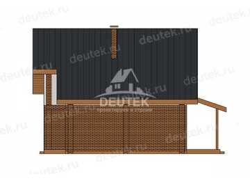 Проект современного двухэтажного дома с навесом для автомобиля - LK-331