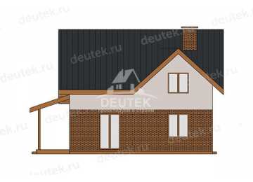 Проект современного двухэтажного дома с навесом для автомобиля - LK-331