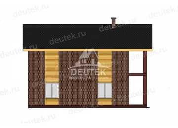 Проект жилого двухэтажного дома с большими окнами - LK-335