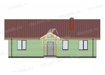 Проект дачного одноэтажного дома с тремя спальнями - LK-350