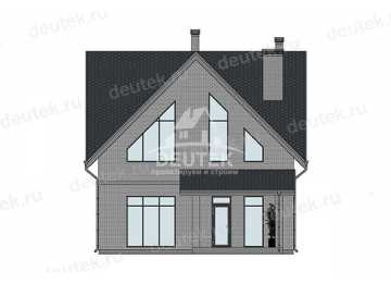 Проект современного двухэтажного дома с большими окнами - LK-353