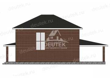 Проект квадратного двухэтажного дома с двухместным гаражом - LK-363