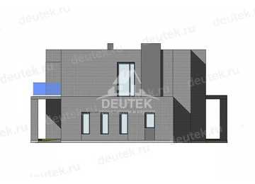 Проект стильного двухэтажного дома с двухместным гаражом - LK-374
