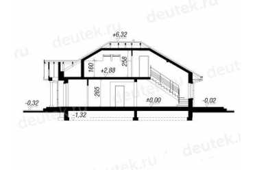 Проект европейского дома с камином 10 на 13 метров DTA100120