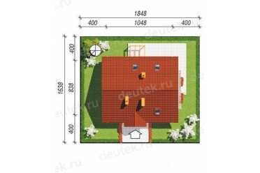 Проект европейского дома 8 на 10 метров DTA10085
