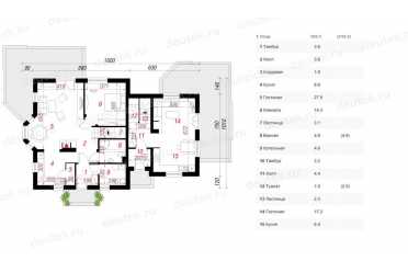 Проект европейского двухэтажного дома с терассой и эркером 16 на 10 м - DTS100060 DTS100060