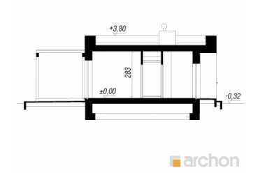 Проект одноэтажного дома с плоской крышей DT1007