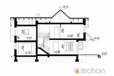 Проект дома с эркером и гаражом 12 на 12 DT1023