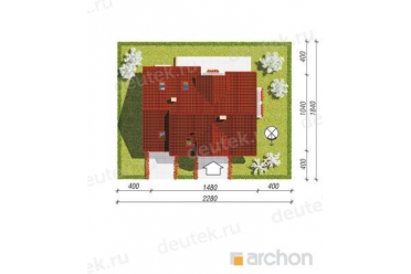 Проект дома с гаражом и мансардой 14 на 10 м DT0424