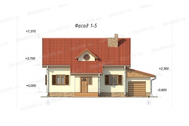 Проект небольшого дома с гаражом DT0601