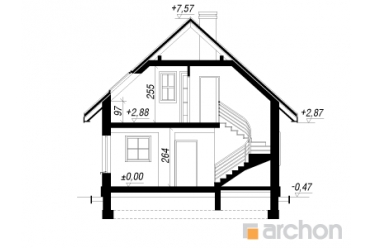 Проект дома с камином и террасой 8х8 DT0615