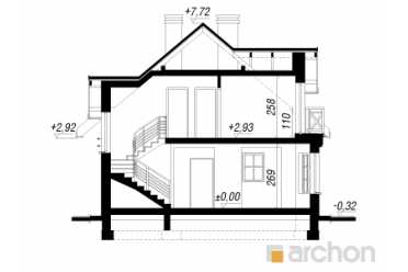 Проект дома с тремя спальнями и эркером 9х9 DT0654