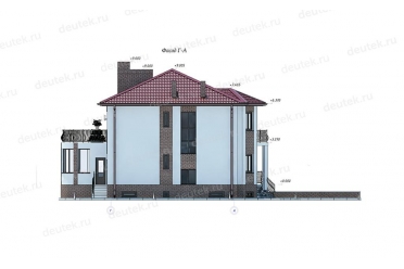 Проект загородного дома с гаражом и сауной DT0516