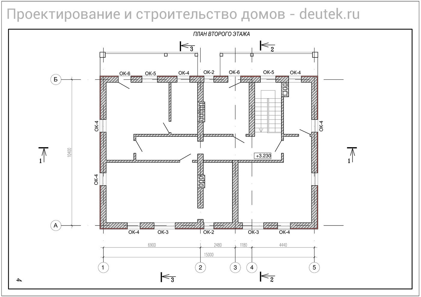 План здания оси